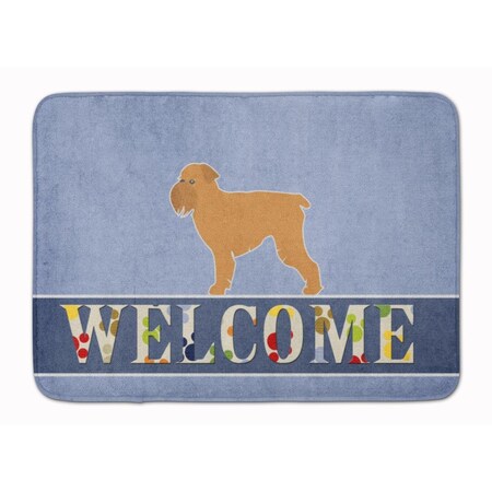 Carolines Treasures Brussels Griffon Welcome Machine Washable Memory Foam Mat BB5544RUG